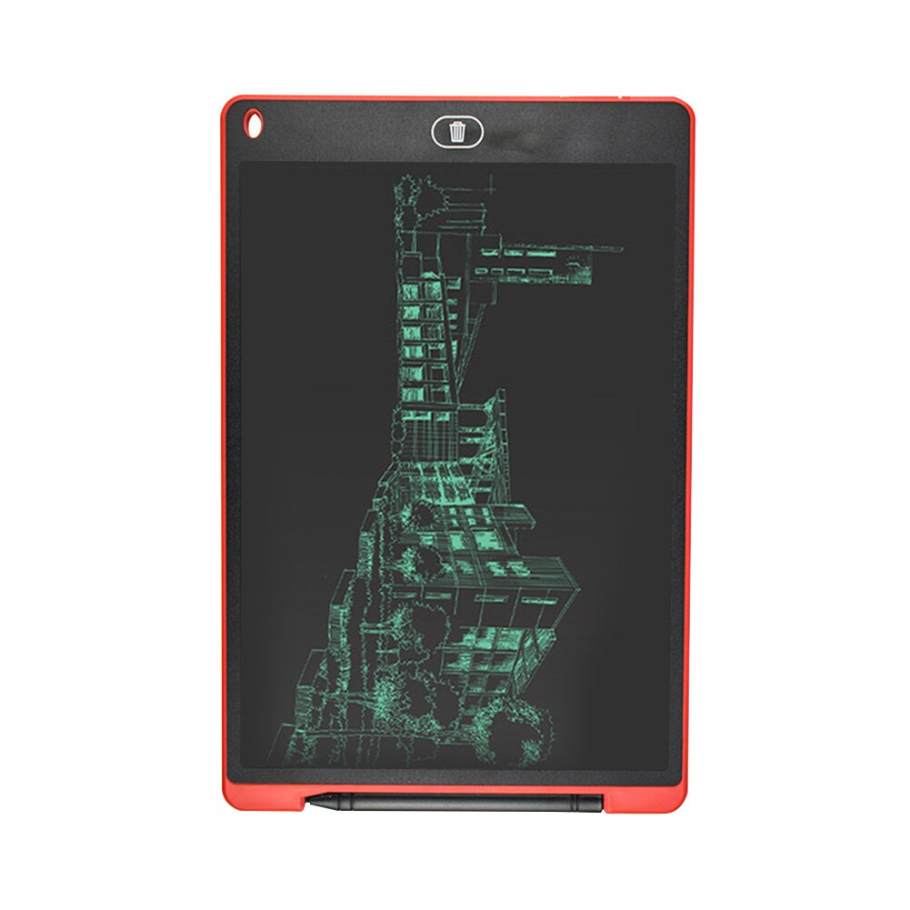 12 Inch LCD Writing Tablet Digital Drawing Tablet Electronic Drawing Board Colorful Handwriting Pad Ultra-thin Board With Pen: Red