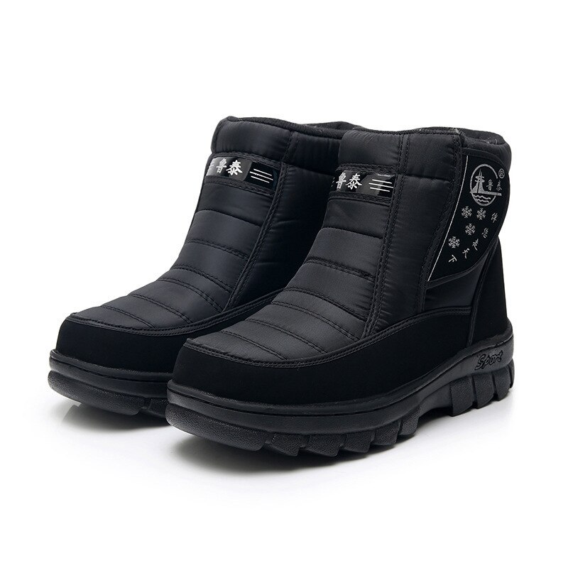 Botas de nieve cálidas para hombre, zapatos de algodón y Goma, informales, para exterior, invierno, 2022