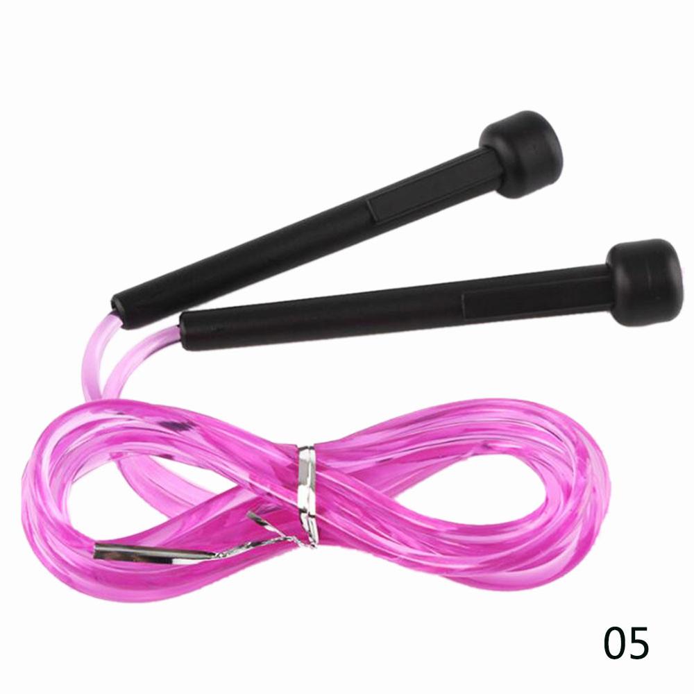 Adjustable Skipping Rope Transparent PVC Eco-friendly Fitness Exercise Jump Rope: Purple