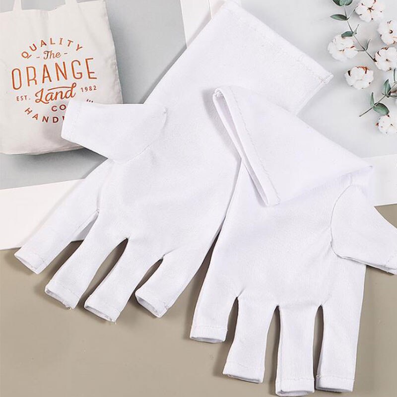 Guantes antiuv para manicura, guantes de protección UV sin dedos, herramienta de Arte de uñas, LED UV, 1 par