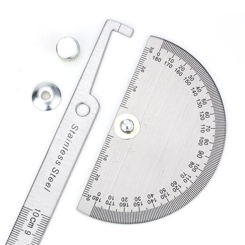 Goniometer Stainless Steel Protractor Metal Ruler Multi Angle Measuring Ruler Carpentry Tool Angle Meter Angle Finder Goniometro