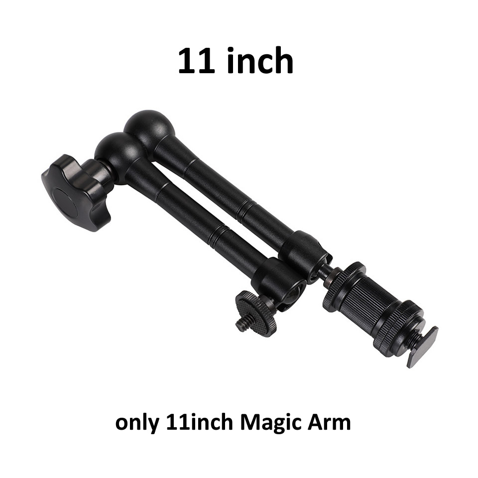 7/11/20 Inch Metal Articulating Magic Arm Super Clamp Holder Stand for DSLR Camera Photo Studio Photography Accessories Prop Kit: GRAY