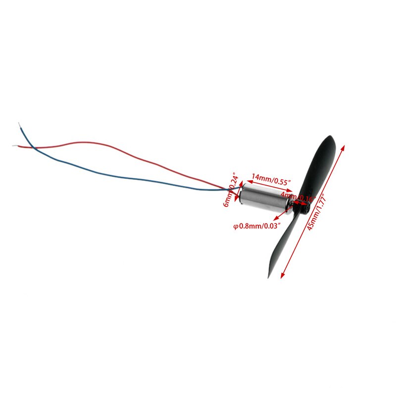 1 Pair DC 4.2V 614 Micro DIY Helicopter Coreless Motor With Propeller High Speed