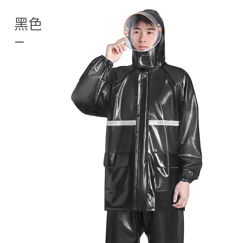 Motorcycle Adult Waterproof Raincoat Transparent Thin Impermeable Rain Coat Lightweight Capa Para Lluvia Rain Cover Pants KK60YY: B / XXL