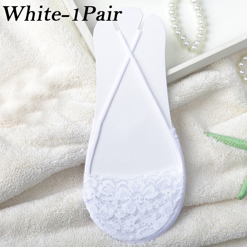 1Pair Ultrathin Boat Socks Women Breathable Half Feet Socks for Women Cotton Invisible Sling No Show Low Cut Short Socks Slipper: white