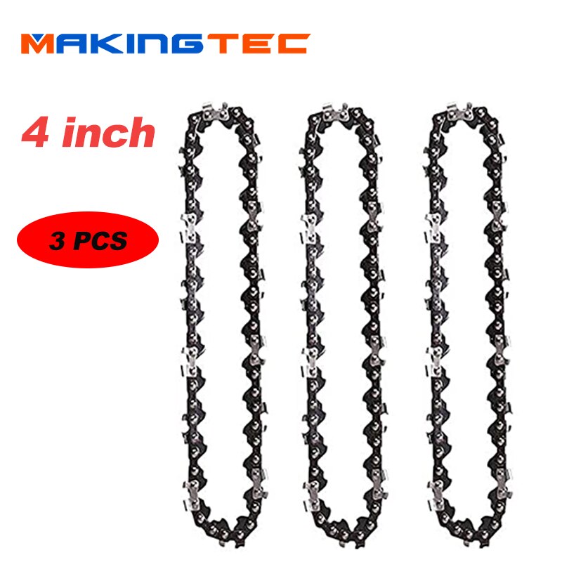 MAKINGTEC 4 inch Chain 6 Inch Replacement Chain Electric Cordless Chainsaw Garden Power Tools One-handed Woodworking Pruning: MK-4inch-03