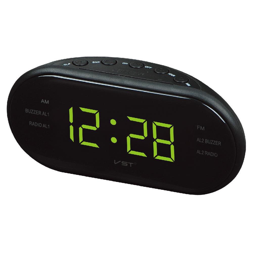 LED Alarm Clock Radio Digital AM/FM Radio Red With EU Plug