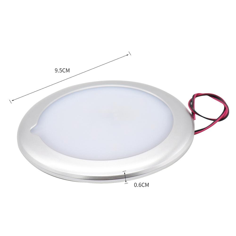 Led rv taglys varm hvid 3300k bil interiør lampe 5 gear justerbar vandtæt touch tag belysning til autocamper båd trailer