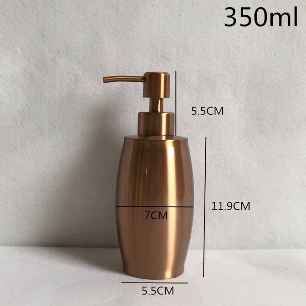 Rose Gold Liquid Soap Dispenser Bottle Stainless Steel Kitchen Bathroom Lot