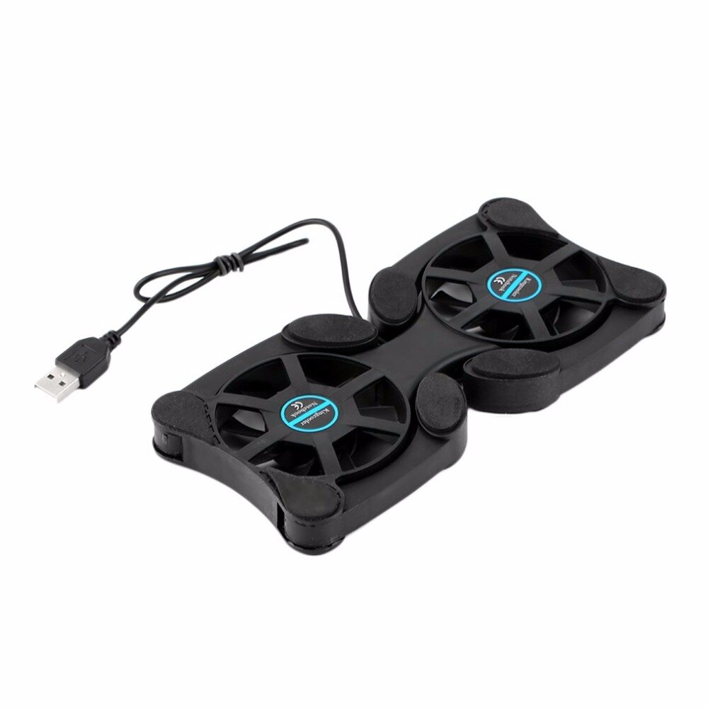 2 Usb-poort Mini Octopus Laptop Cooler Cooling Pad Vouwen Coller Fan Cooling Pad Winkel