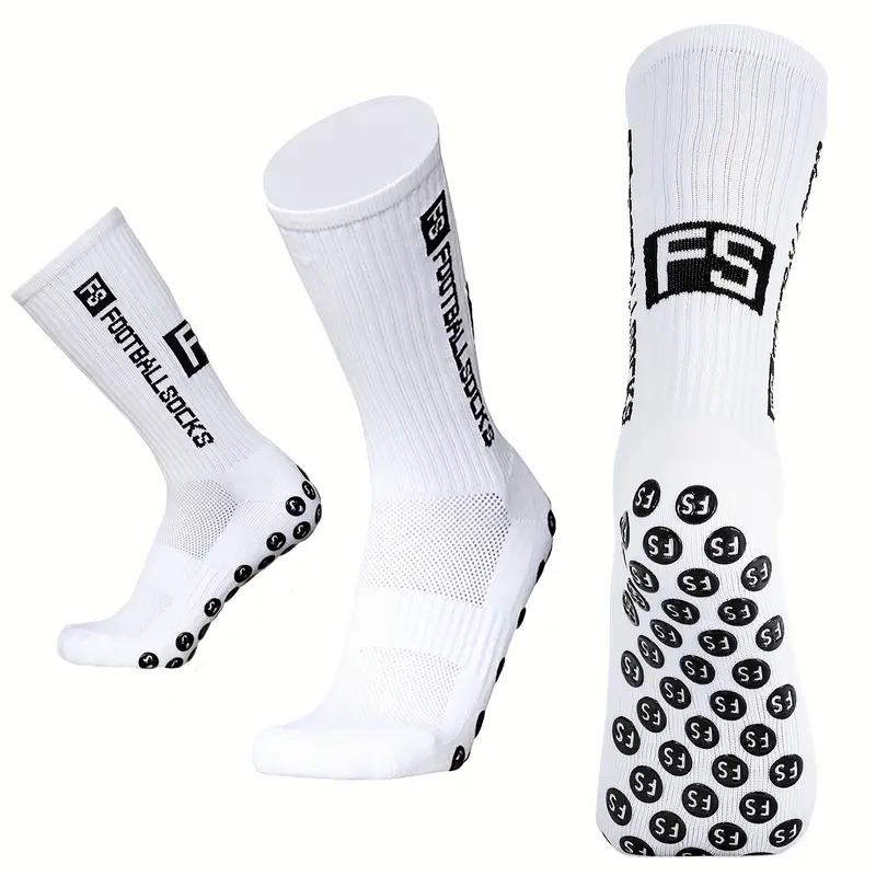 5 Paar rutschfeste Fußballsocken, atmungsaktiv, verschleißfest, Outdoor-Sportsocken für Fußball, Rugby, Basketball, Laufen