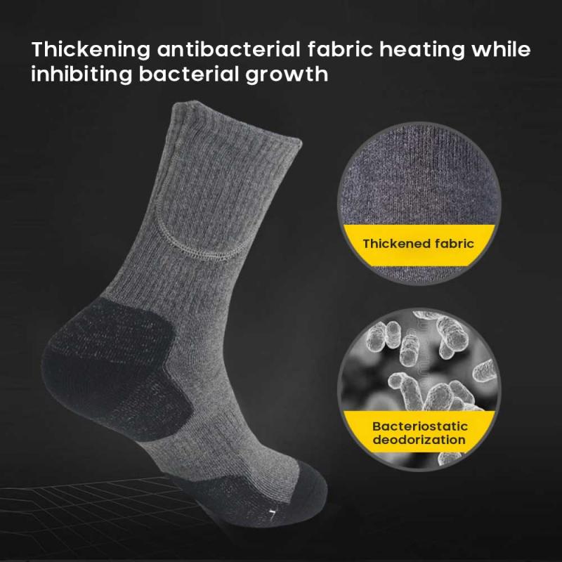 Calcetines térmicos con calor para pies, calentadores de pies eléctricos con calor cronógrafo, con batería recargable por USB, 1 par