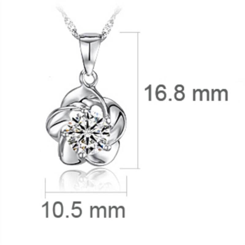 Mooie Wo Bridal Set Niew Brand Sieraden Sets Zirkoon Instellen Bloem Hanger Ketting Oorbellen Sieraden