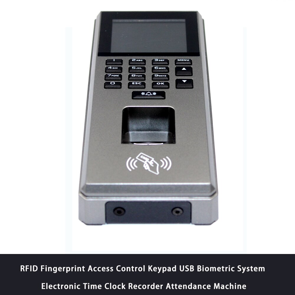 125 khz rfid 2.4 tums fingeravtryck åtkomstkontroll knappsats usb biometriskt system elektronisk tidklocka inspelare närvaro maskin