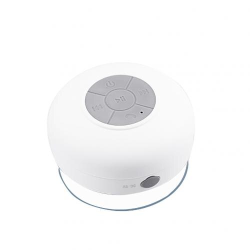 Waterdichte Draadloze Bluetooth Handsfree Mic Zuig Speaker Voor Badkamer Douche Ingebouwde Microfoon Zuignap Speaker: WHITE