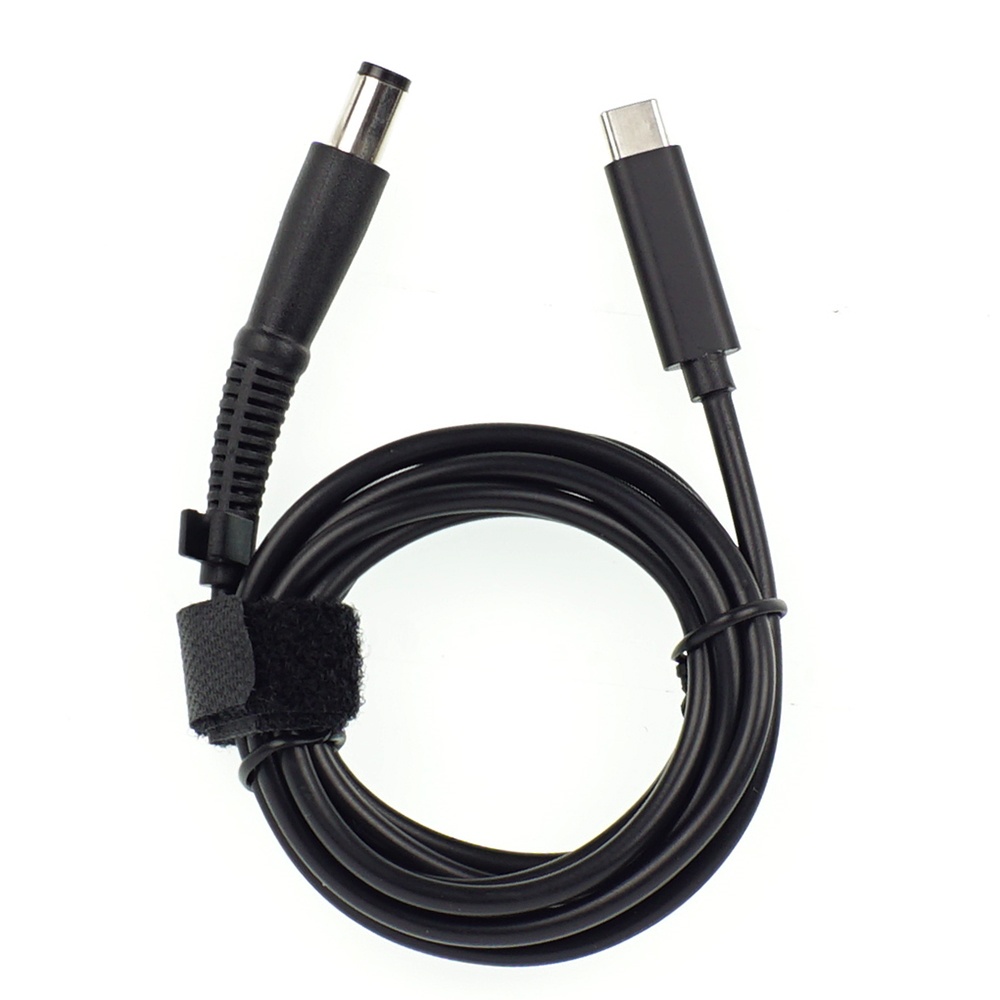 Cable de punta redonda DC PD de USB-C tipo C a 7,4x5,0mm para ordenadores portátiles Dell de 65W o menos