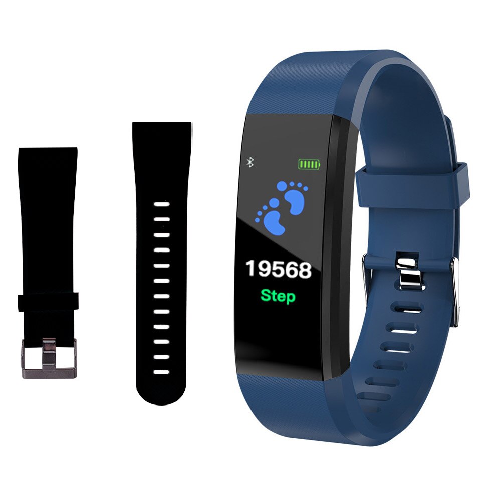 Slimme armband, 115 plus kleurenscherm, sportstappenteller, digitale fitnesstracker, bluetooth, waterdicht, slimme klok, usb-oplaadfunctie: Toon 4
