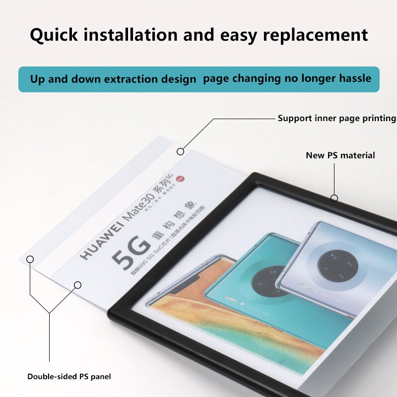 1 Pcs A5 Multifunctional Price Display Stand High-End Restaurant Commercial Office A4 Display Stand Vertical Catalog Table Sign