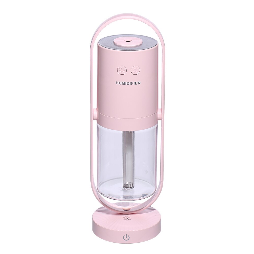 200Ml Luchtbevochtiger Led Licht Ultrasone Mist Maker Draagbare Geurverspreider 360 Hoek Spray Luchtbevochtigers Usb Voor Home Office: pink