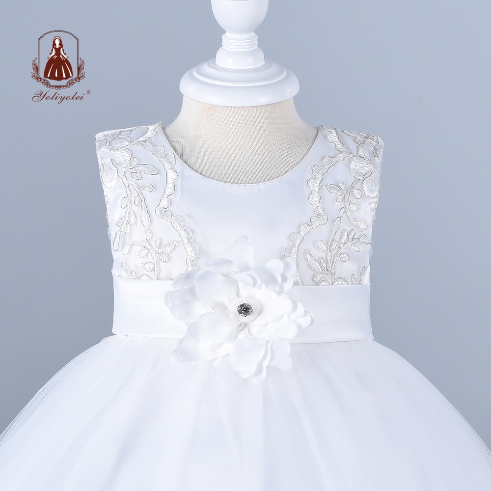 Yoliyolei letnie sukienki robić chrztu dla dzieci z kapelusz z koronką dla dziewczynek sukienka dla księżniczki 1 rok urodziny dla niemowląt noworodka ubrania