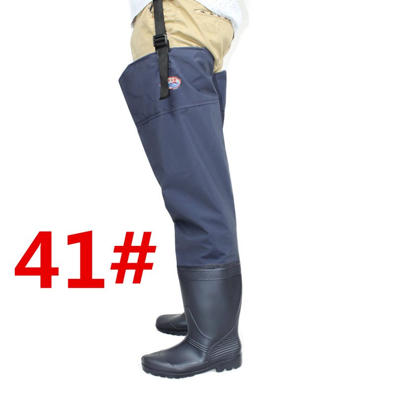 wysoki-skok dla obu płci wodery wędkarskie spodnie nogi Super duża syntetyczna skóra buty pogrubienie podeszwa jednoczęściowe wodery wędkarskie spodnie nogi: 41