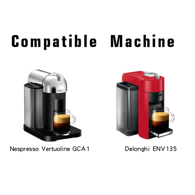 Adaptateur pour Nespresso Vertuoline Capsule de café réutilisable acier inoxydable transfert de matériau pour filtre Nespresso