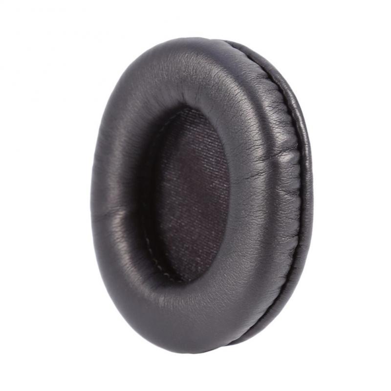 1Pair Wire Headphone Ear Pads Earphone Accessories Headphone Ear Pads Round PU Leather Ear Cushions For 50-105mm Sponge Cover