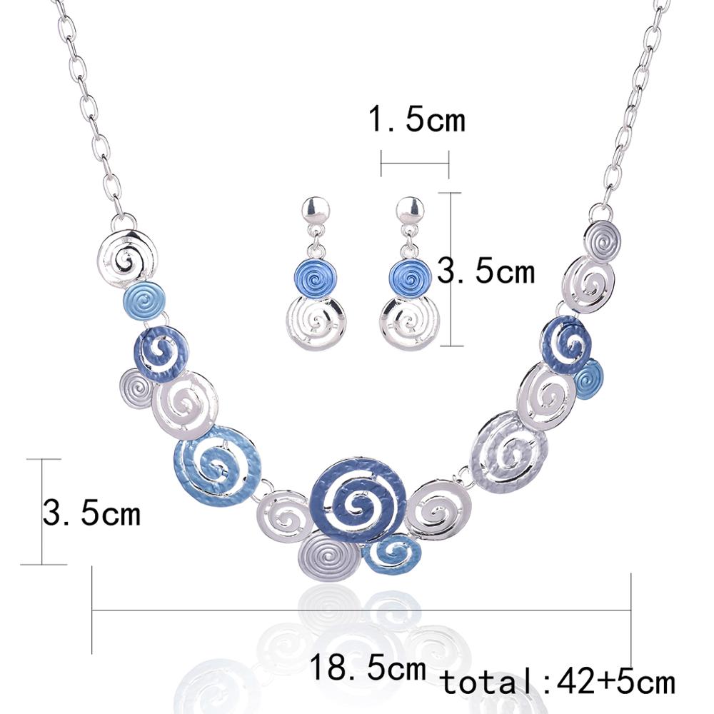 Vintage handgemaakte sieraden sets choker beste vriend ketting kettingen oorbellen en kettingen set voor vrouwen accessoires