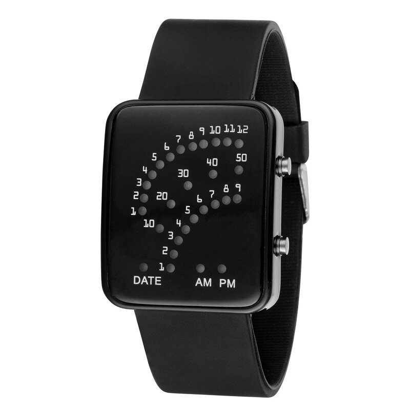 LED Elektronische Armbanduhr Sektor binär Digitale Wasserdichte unisex Paar Uhren TC21