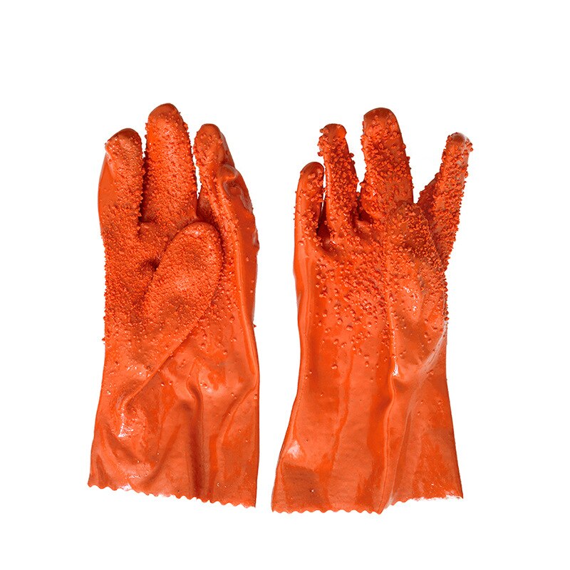 Sandblasting Rubber Gloves PVC Acid Alkali Resistant Particles Non-slip Industrial Protective Gloves