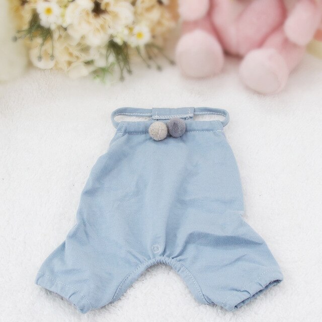 Sommer Hund Kleidung Gesamt Nette Haustiere Strampler Overall Bekleidung Hosen Pommerschen Shih Tzu Malteser Pudel Schnauzer Hund Kleidung: Blau / S