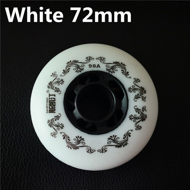 branded SCHAATSEN 3rd 90A inline skates wiel remmen roller blade rodas slide schaatsen ruedas voor sliding paiting: 72mm White Only