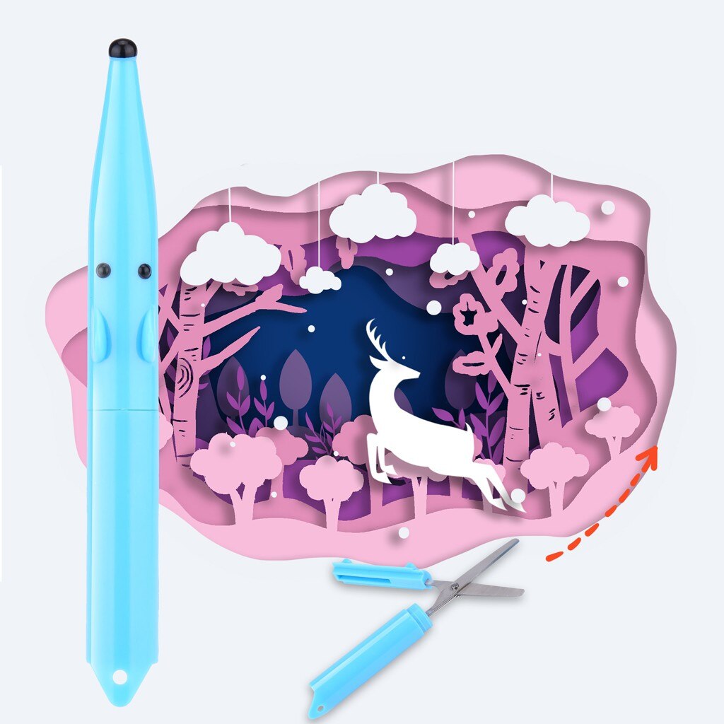 Paper-cut Scissors Folding Safety Scissors Portable Animal Cartoon Scissors Paper Cutting Tools Crafts Making Tools#p30: Default Title