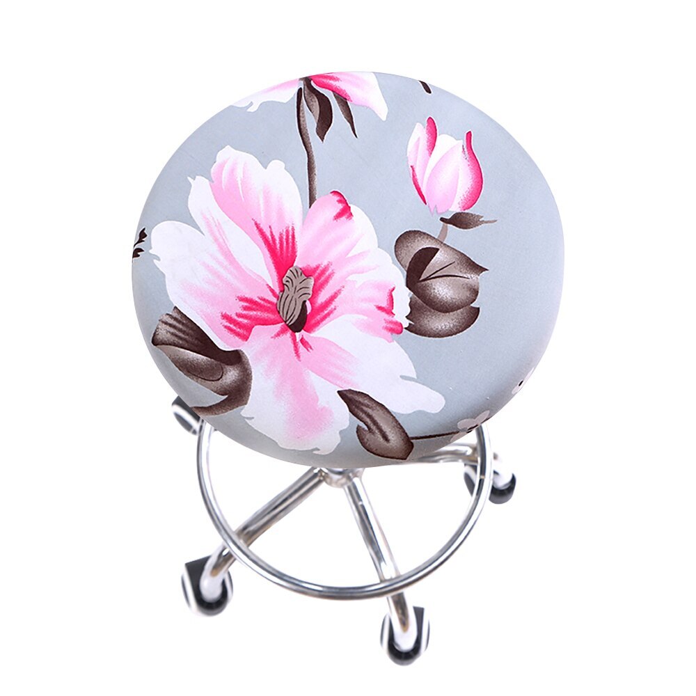 Ronde Stoel Cover Barkruk Cover Elastische Seat Cover Stoel Protector Effen Kleur Thuis Stoel Hoes Spandex: 8