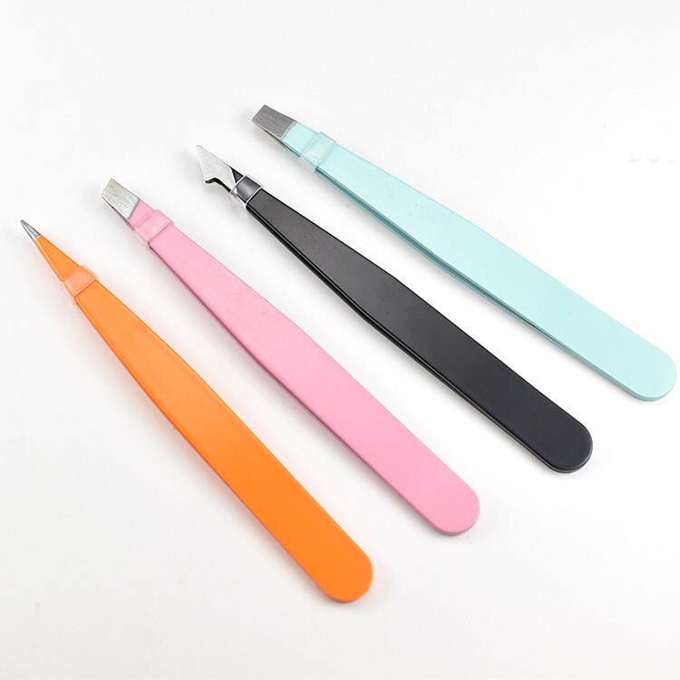 Wenkbrauw Pincet Set Rvs Slant Tip/Punt Tip/ Flat Tip Ogen Tweezer