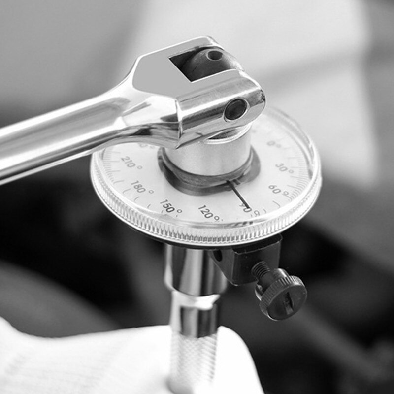 1/2" Adjustable Drive Torque Angle Gauge 360 Degree Metal Angle Rotation Auto Garage Tool Set Hand Tools Wrench Measure Tool^