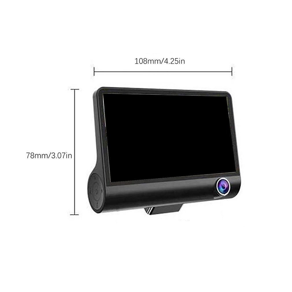 Auto dvr 3 camera lens 4.0 inch dashcam dubbele lens met achteruitrijcamera videorecorder autoregistratie dvr dashcam