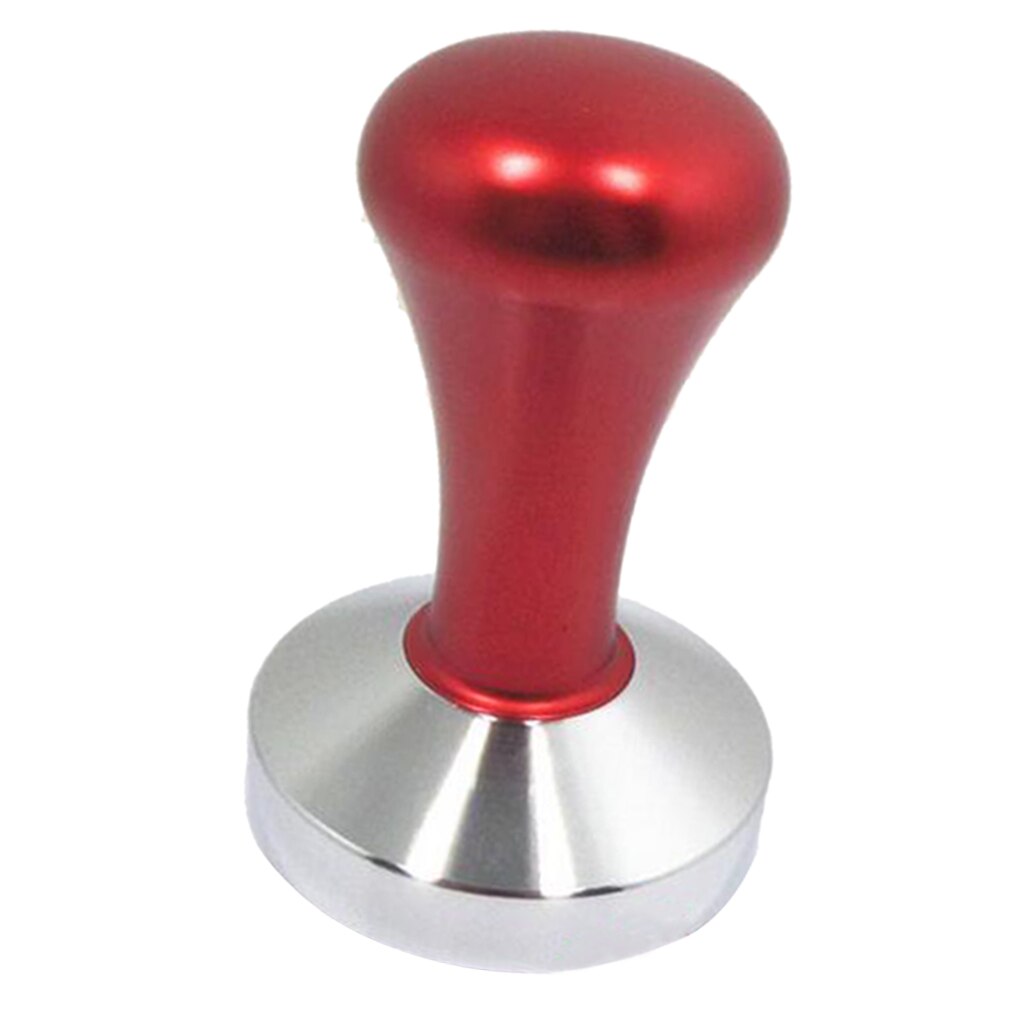 Stainless Steel Coffee Tamper Espresso Tamper Latte Cappuccino Maker Machine: Red - 57.5mm