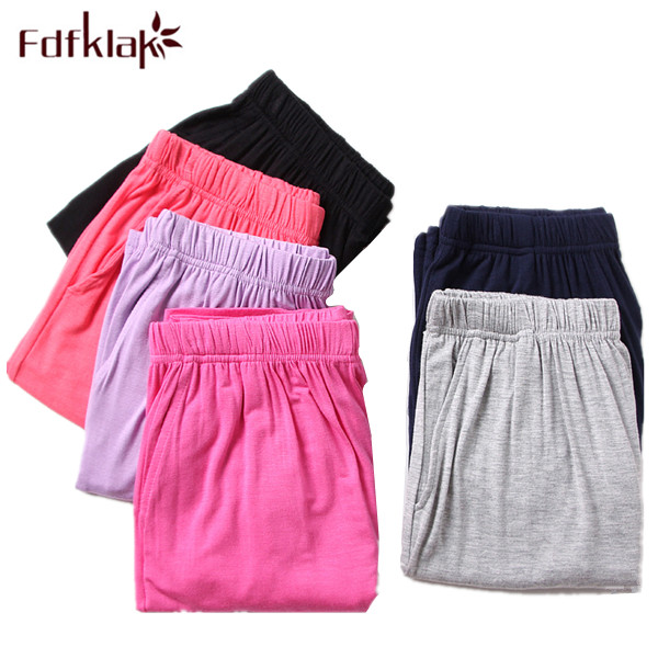 Été pyjama pantalon coton short pour dormir femmes pantalon pour la maison pyjama pantalon salon sous-vêtements grande taille XXL 3XL Q223