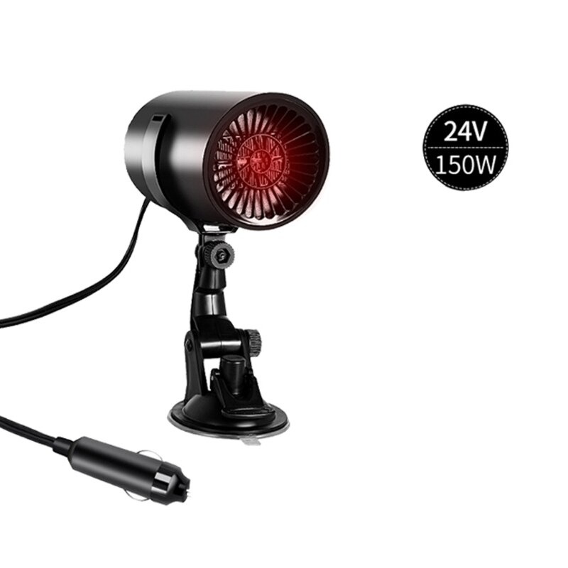 Car Heater Portable Electric Windshield Defogger Rotate Base Window Heater Heating Baffle Dryer Fan Demister Adjustable: 24V
