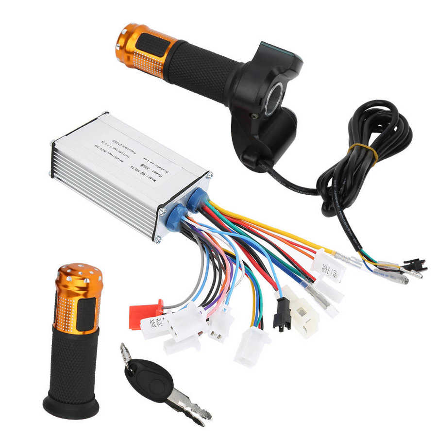 Controller 24V/36V 350W Electric Bike Brushless Controller Digital Display Throttle Handle with Lock