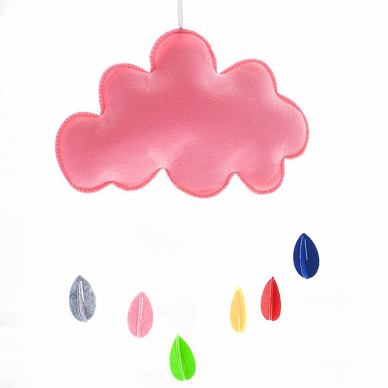 Kids teepe tent home decor handgemaakte wolken regendruppels non-woven muurstickers Jaar hanger fotografie props