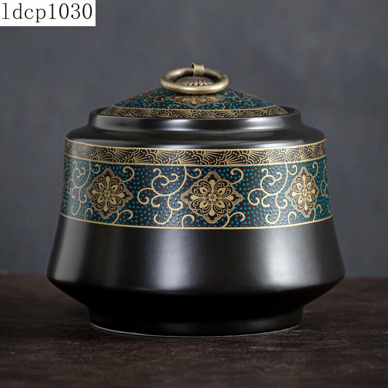 Thee Blikken Keramische Verzegelde Blikken Koperen Ring Deksels Thee Opslag Tanks Vochtbestendige Thee Containers Woonkamer Theetafel accessoires