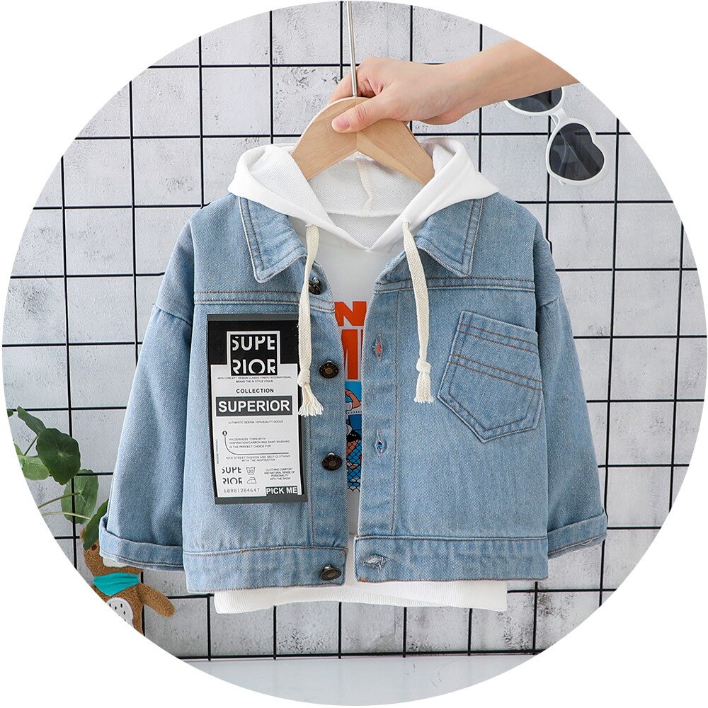 Denim Jacken Baby Mädchen Kleidung Jungen Mäntel Herbst Graben Jean Jacken Kinder Kleidung Baby Mantel Casual Oberbekleidung Windjacke