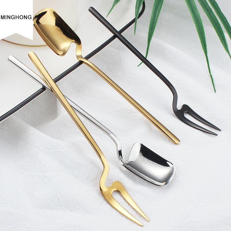 1pcs Tea Coffee Mixing Dessert coffee spoon ice cream spoon Tableware Stainless Steel Spoon Long Handle Ice Cream Scoop