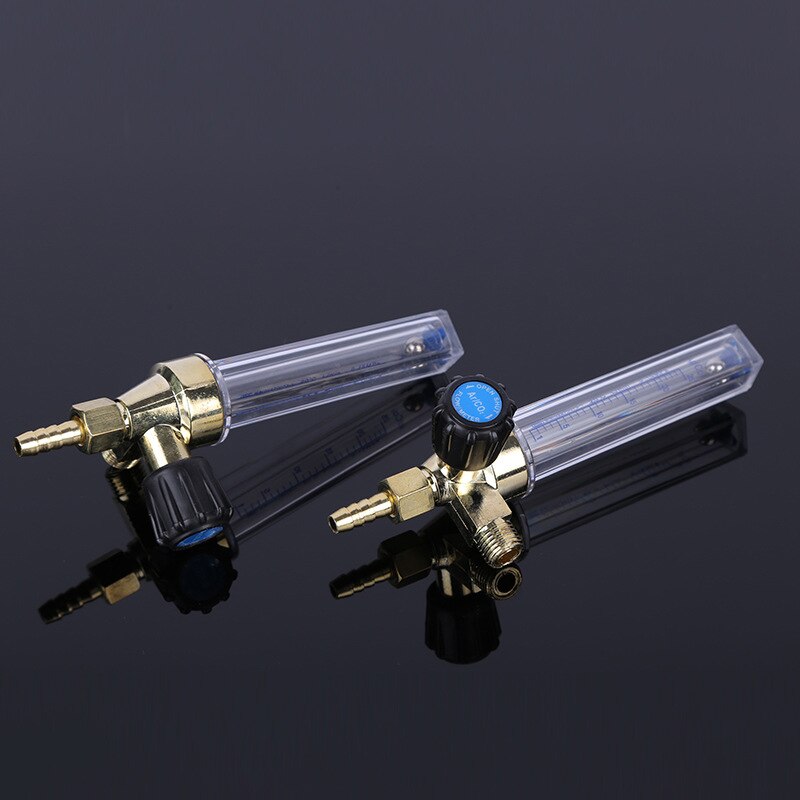 1pc 7mm barb argon flow meter 1/4pt 0.15 mpa gas  /co2 svejseregulator klar og guld