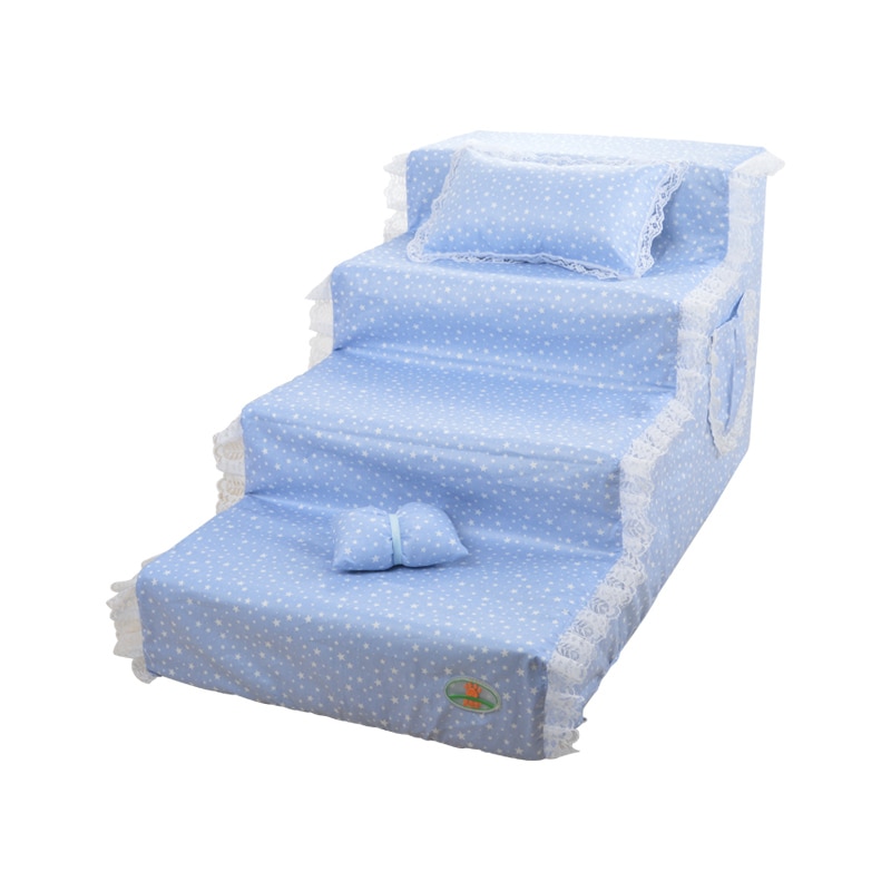 Pet Small Dog Sofa Pet Dog Cushion Teddy Stair Step Removable Wash Up The Bed Ladder Four-layer Dog Ladder Pet Stair Steps