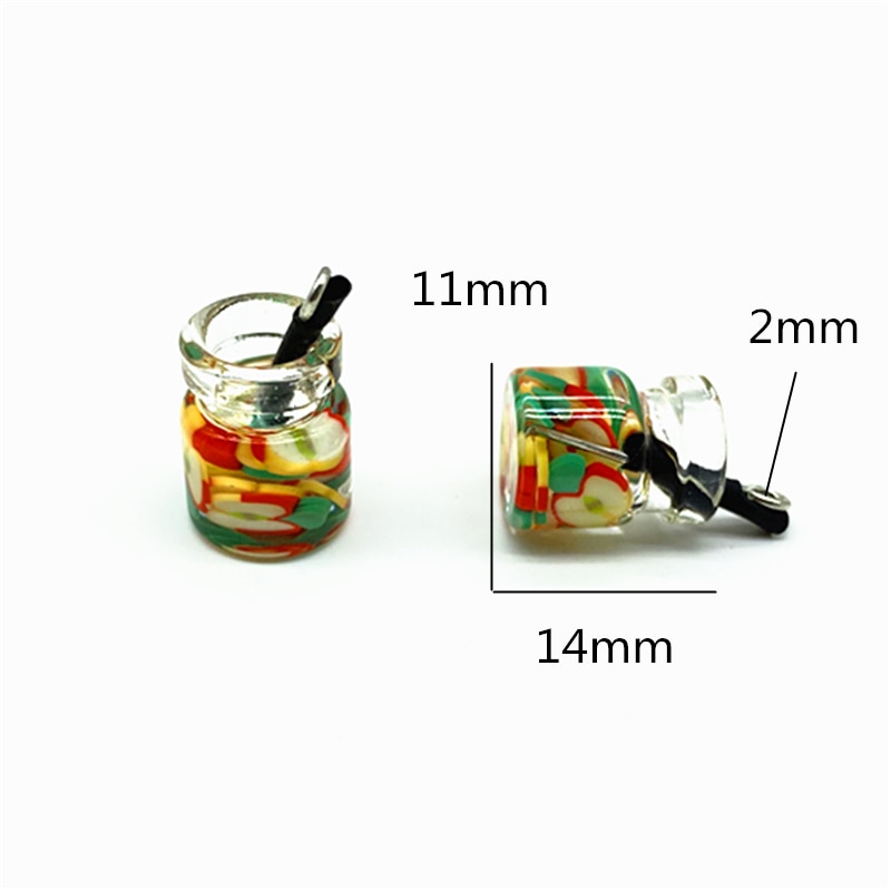 4pcs Bottle Shape Beads Accessories for Jewelry Making Bracelet Pendant Necklace Earrings DIY