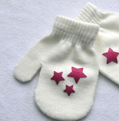 Criança Dot Estrela Coração Padrão Glovers Luvas Bonito Tricô Bebê Macia e Quente Crianças Meninos Meninas Doces Cores Mittens Unisex