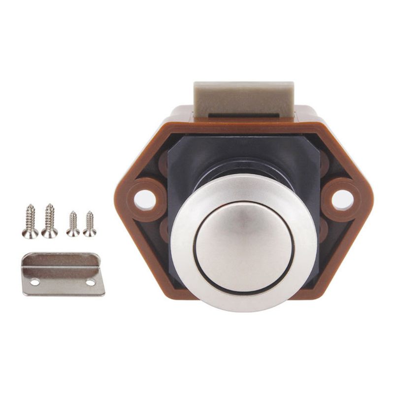 20mm autocamper bil push lock rv campingvogn båd skuffe låse knap låse: Sort